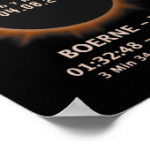 Totale Zonsverduistering 2024 Totaal 04.08.24 Texa Poster (Hoek)