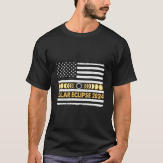 Totale Zonsverduistering 2024 Totaliteit Faseringe T-shirt