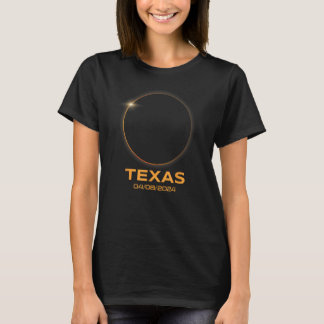 Totale Zonsverduistering 2024 Totaliteit Texas T-shirt