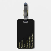 Totale Zonsverduistering 2024 tweemaal in een leve Bagagelabel (Achterkant verticaal)