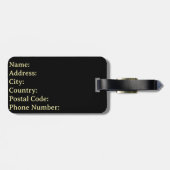 Totale Zonsverduistering 2024 tweemaal in een leve Bagagelabel (Achterkant horizontaal)