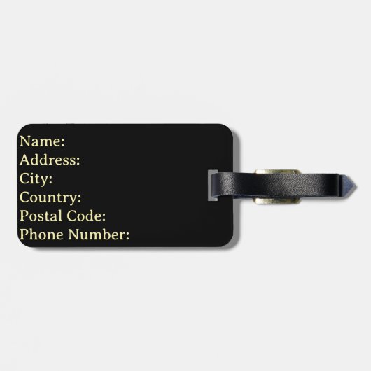 Totale Zonsverduistering 2024 tweemaal in een leve Bagagelabel (Achterkant horizontaal)