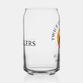 Totale Zonsverduistering 2024 tweemaal in een leve Blikvorm Glas (Rechts)