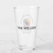 Totale Zonsverduistering 2024 tweemaal in een leve Glas (Achterkant)