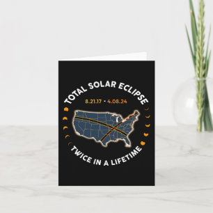 Totale Zonsverduistering 2024 tweemaal in een leve Kaart
