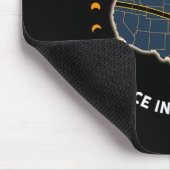 Totale Zonsverduistering 2024 tweemaal in een leve Muismat (Hoek)