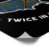 Totale Zonsverduistering 2024 tweemaal in een leve Poster (Hoek)