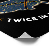 Totale Zonsverduistering 2024 tweemaal in een leve Poster (Hoek)