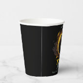 Totale Zonsverduistering 2024 Uw Stad Staat Kosmis Papieren Bekers (Rechts)