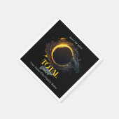 Totale Zonsverduistering 2024 Uw Stad Staat Kosmis Servet (Hoek)