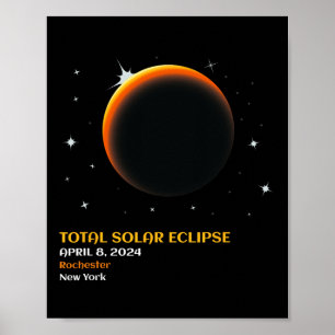 Totale Zonsverduistering 2024 V4 Poster