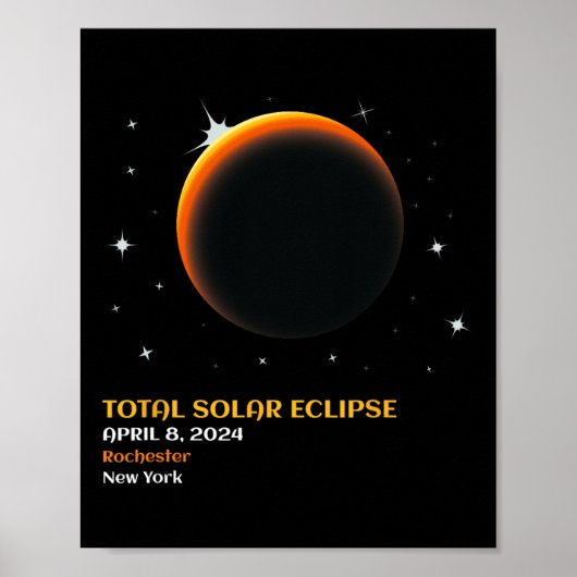 Totale Zonsverduistering 2024 V4 Poster (Voorkant)