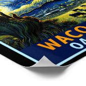 Totale Zonsverduistering 2024 Waco Texas Van Gogh  Poster (Hoek)