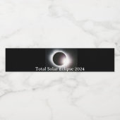 Totale zonsverduistering 2024 waterfles etiket (Enkel label)