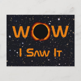 Totale Zonsverduistering 2024 WOW Ik Zag Het Briefkaart