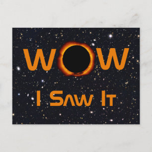 Totale Zonsverduistering 2024 WOW Ik Zag Het Briefkaart