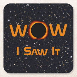 Totale Zonsverduistering 2024 WOW Ik Zag Het Kartonnen Onderzetters