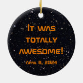 Totale Zonsverduistering 2024 WOW Ik Zag Het Keramisch Ornament (Achterkant)