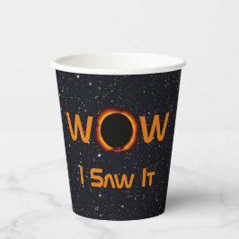 Totale Zonsverduistering 2024 WOW Ik Zag Het Papieren Bekers