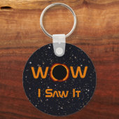 Totale Zonsverduistering 2024 WOW Ik Zag Het Sleutelhanger (Achterkant)