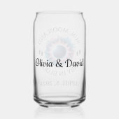 Totale Zonsverduistering 2024 Zwangerschap Aankond Blikvorm Glas (Achterkant)