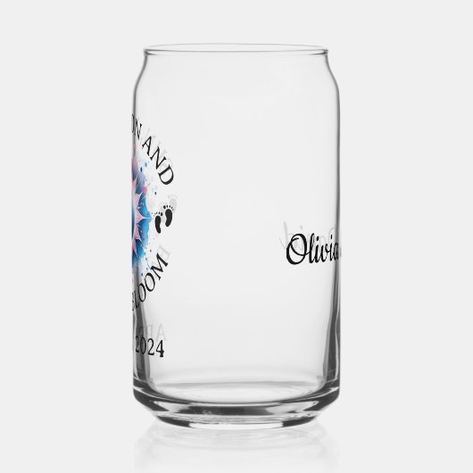 Totale Zonsverduistering 2024 Zwangerschap Aankond Blikvorm Glas (Links)