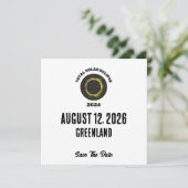 Totale Zonsverduistering 2026 Aangepaste 'Save The (Staand voorkant)