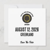 Totale Zonsverduistering 2026 Aangepaste 'Save The (Voorkant)