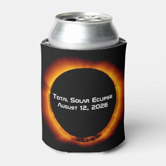 Totale zonsverduistering 2026 blikjeskoeler (Blikje Voorkant)