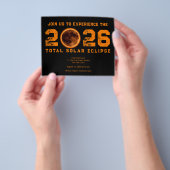 Totale Zonsverduistering 2026 Evenement Flyer (Hand)