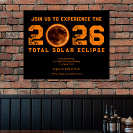 Totale Zonsverduistering 2026 Evenement Poster