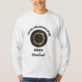 Totale Zonsverduistering 2026 Heren Lange Mouwen T-shirt