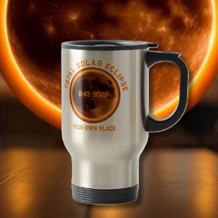 Totale Zonsverduistering 2026- Je Eigen Plaats Reisbeker