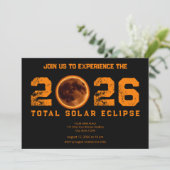 Totale Zonsverduistering 2026 Kaart (Staand voorkant)