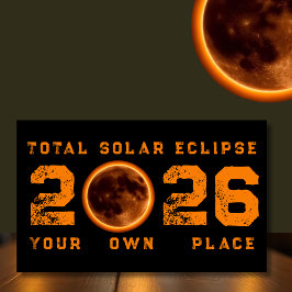 Totale Zonsverduistering 2026 Rechthoekige Sticker
