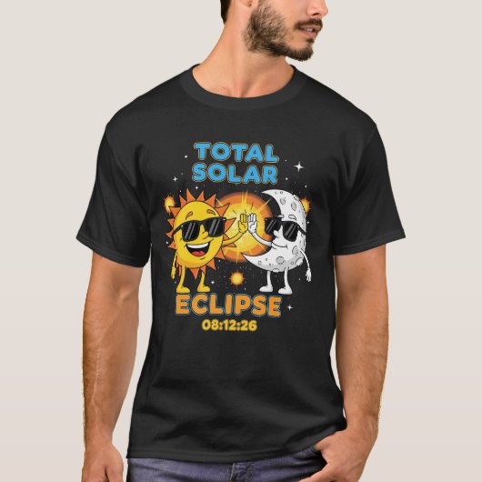 Totale zonsverduistering 2026 t-shirt (Voorkant)