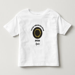 Totale Zonsverduistering 2026 Totaliteit Peuter T- Kinder Shirts