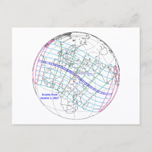 Totale Zonsverduistering 2027 Kaart