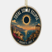 Totale Zonsverduistering 2027 Keramisch Ornament (Rechts)