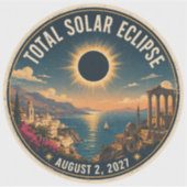 Totale Zonsverduistering 2027  Sticker (Voorkant)