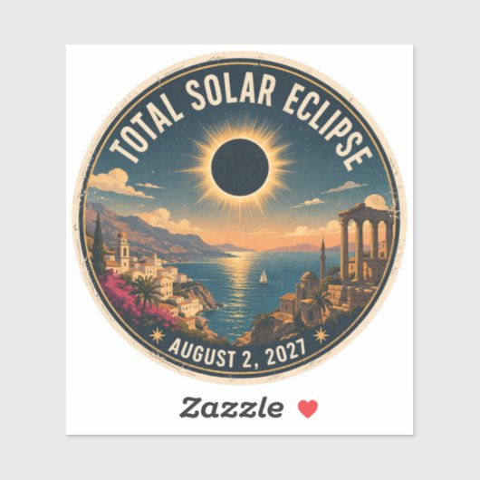 Totale Zonsverduistering 2027  Sticker (Vel)