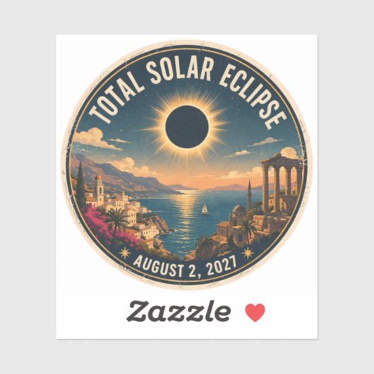 Totale Zonsverduistering 2027  Sticker (Vel)