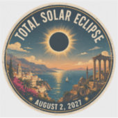 Totale Zonsverduistering 2027  Sticker (Voorkant)