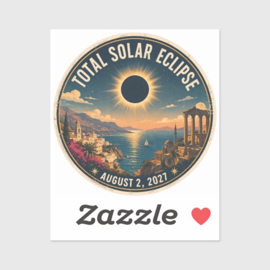 Totale Zonsverduistering 2027 Sticker (Vel)