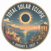 Totale Zonsverduistering 2027 Sticker (Voorkant)