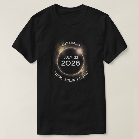 Totale Zonsverduistering 2028 Art Design T-shirt (Design voorkant)