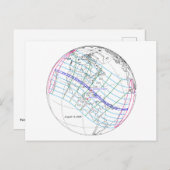 Totale Zonsverduistering 2045 Global Path Briefkaart (Voorkant / Achterkant)