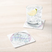 Totale Zonsverduistering 2045 Global Path Kartonnen Onderzetters (Insitu)