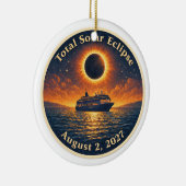 Totale zonsverduistering 2 augustus 2027 cruisesch keramisch ornament (Rechts)