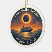 Totale zonsverduistering 2 augustus 2027 cruisesch keramisch ornament (Links)